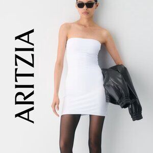 Aritzia Original Contour Mini Tube Dress White Size Small